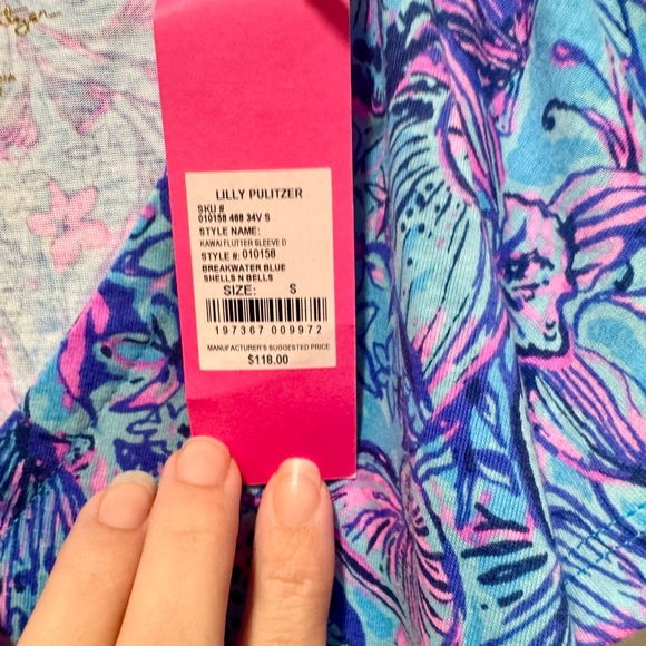 Lilly Pulitzer Kawai flutter sleeve dress small NWT! - Picture 4 of 5
